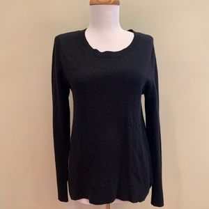 Neiman Marcus Black 100% Cashmere Scoop Sweater